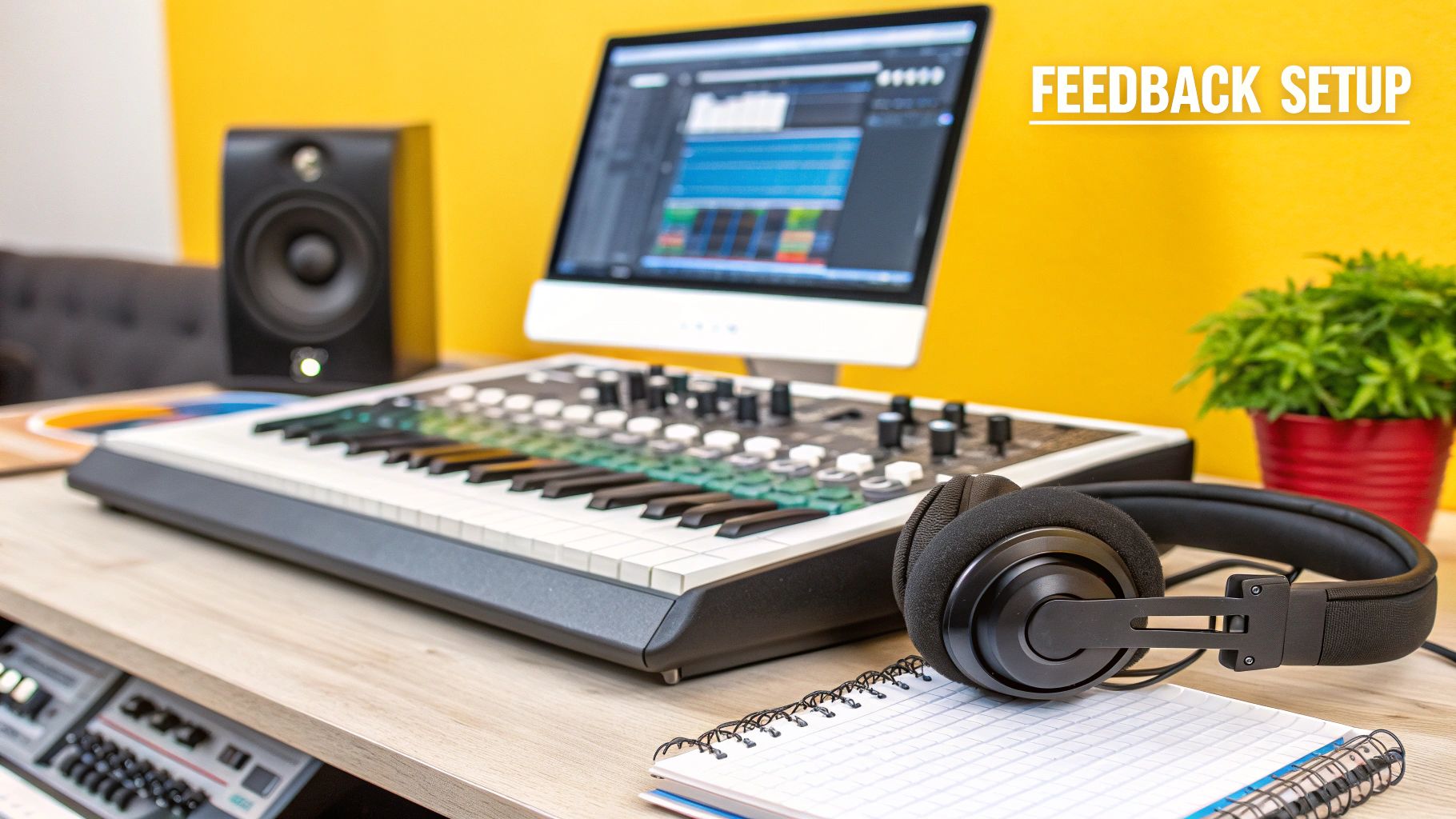 sound waves, symbolizing the global reach of music production.