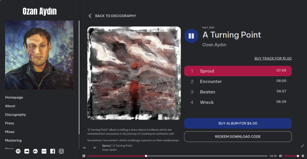 create a website for your music