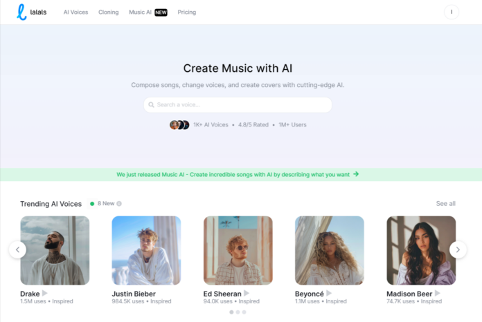 Lalals Review Create Your OWn Music with AI and Custom Voice